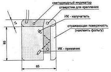 Конструкция датчика дыма.