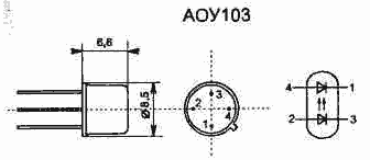 Оптронная пара АОУ103.