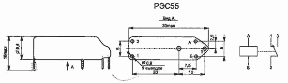 Реле РЭС55